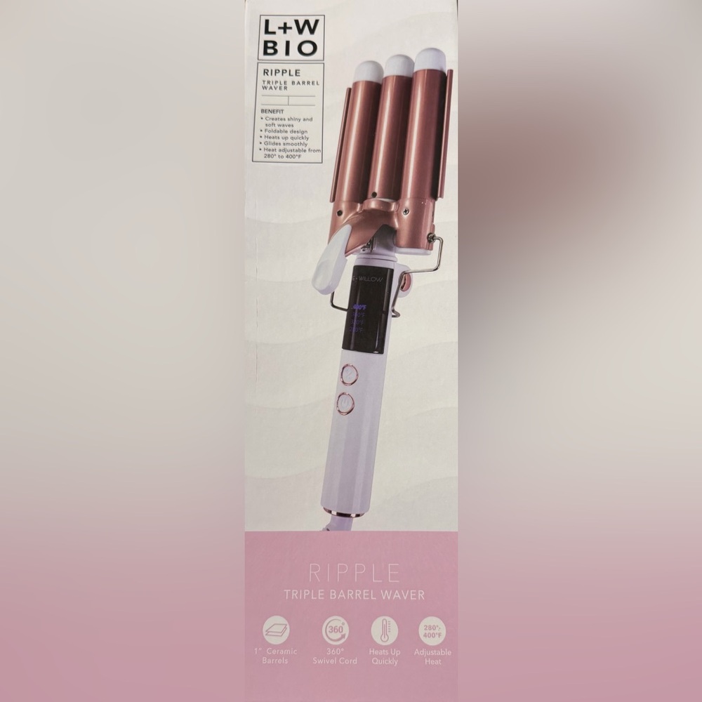 Triple barrel waver in and Rose Gold